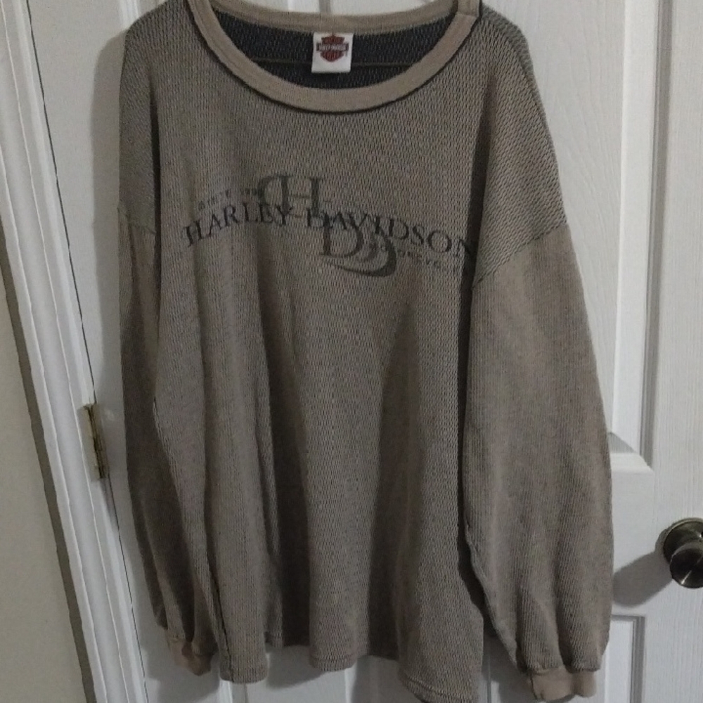 Harley-Davidson Taupe Long Sleeve Shirt